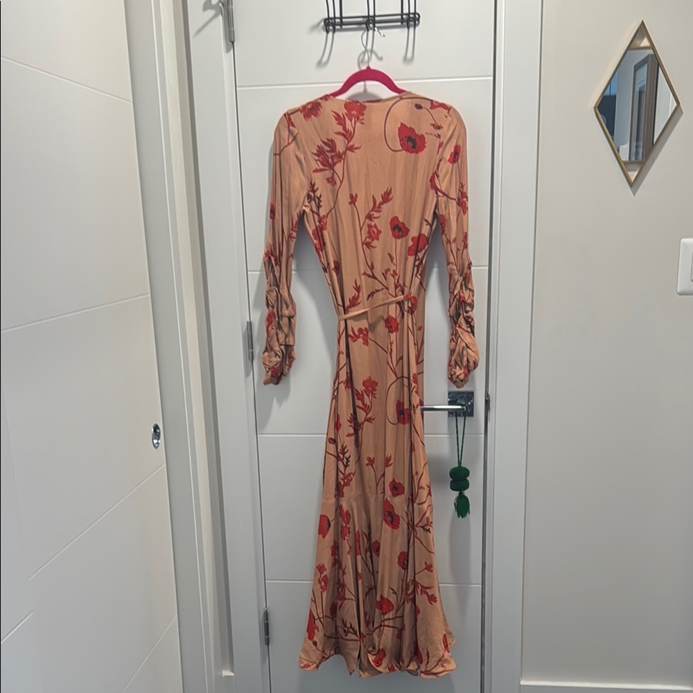 H&M x Johanna Ortiz Floral Wrap Dress in Red and pink - Picture 10 of 10